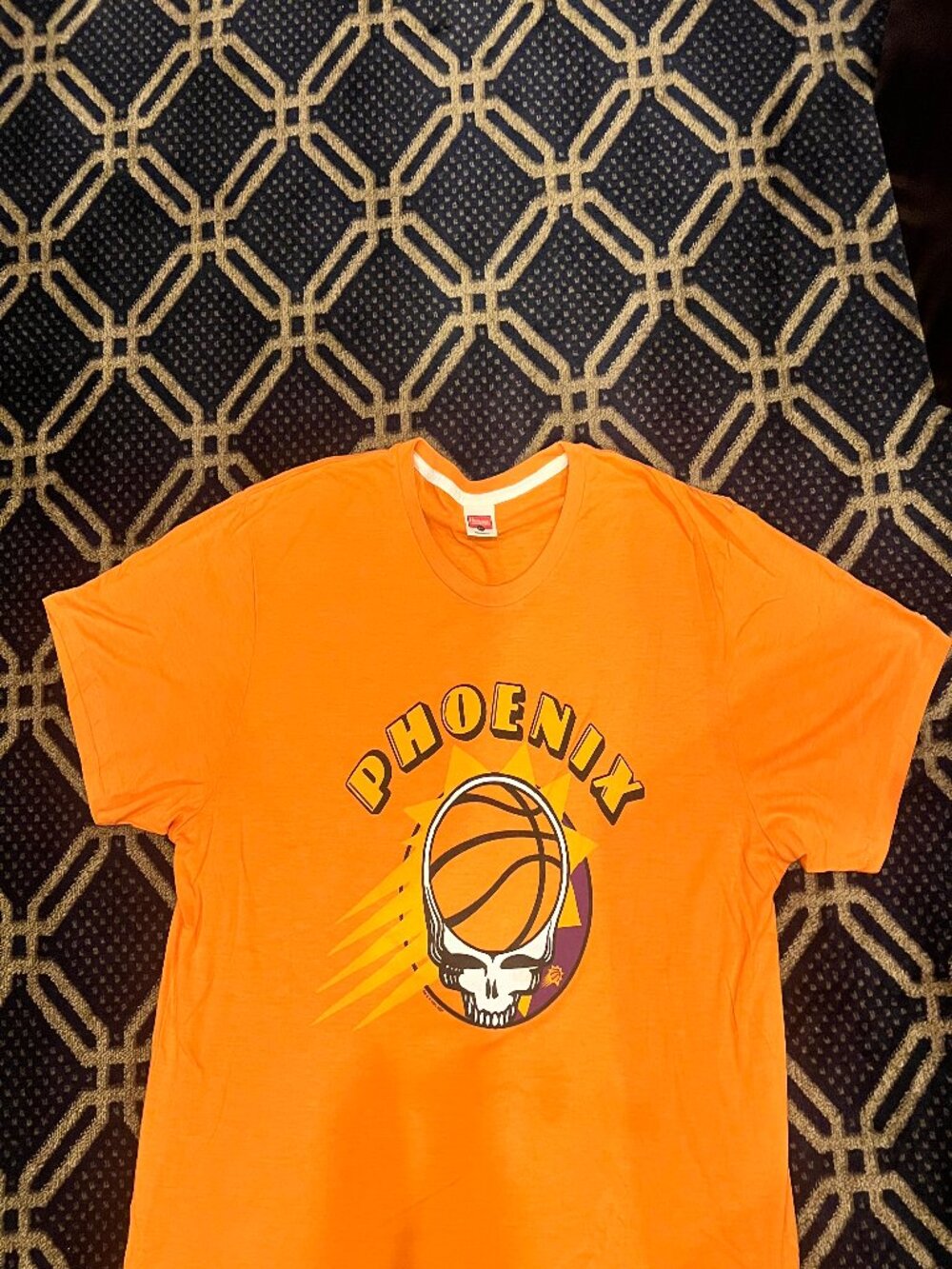 Homage Phoenix Suns Skull Basketball Graphic T-Shirt Orange 2XL